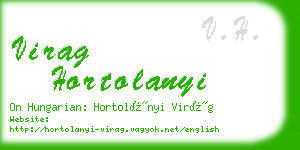 virag hortolanyi business card